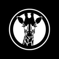 Giraffe, Black and White Vector illustration