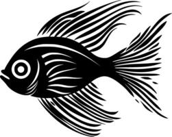 Angelfish, Minimalist and Simple Silhouette - Vector illustration