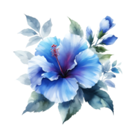 AI generated A hibiscus flower blooms. png