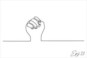 continuous line vector illustration design of holding hands