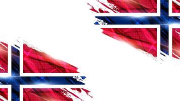 Norway Flag in Brush Paint Style with Halftone Effect. Norway National Flag Background with Grunge Concept vector
