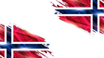 Norway Flag in Brush Paint Style with Halftone Effect. Norway National Flag Background with Grunge Concept vector