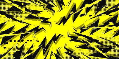 Comic Burst Background with Thunder Flashes and Halftone Effect vector