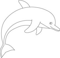 Outline Dolphin Clipart for Sea Life Lovers vector