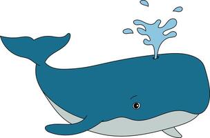 Colorful Whale Clipart for Lovers of Sea Animals vector