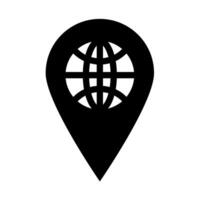 alfiler ubicación de excursión y viaje glifo icono conjuntos vector