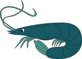 Colorful Shrimp Clipart for Lovers of Sea Life vector