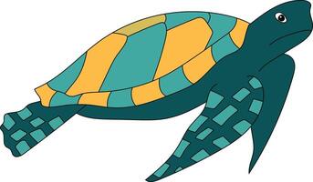 vistoso mar Tortuga clipart vector