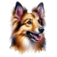 AI generated A cute, fluffy dog. png