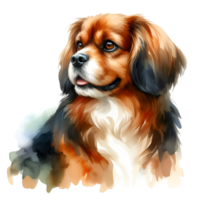 AI generated A cute, fluffy dog. png