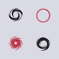 set of Hurricane logo symbol icon illustration vector company