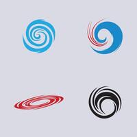 set of Hurricane logo symbol icon illustration vector company