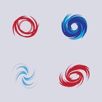 set of Hurricane logo symbol icon illustration vector company
