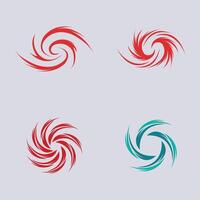 conjunto de huracán logo símbolo icono ilustración vector empresa