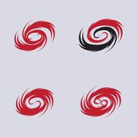 set of Hurricane logo symbol icon illustration vector company