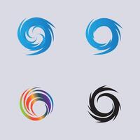 set of Hurricane logo symbol icon illustration vector company