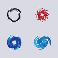 set of Hurricane logo symbol icon illustration vector company