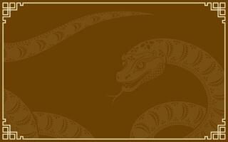 Happy Chinese new year 2025 Zodiac sign, year of the Snake vector