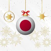 Christmas Ball Ornaments Japan Flag Celebration vector