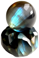 AI generated Mineral Labradorite gray and blue color png