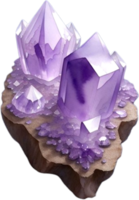 ai gegenereerd mineraal amethist Purper kleur png