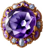 AI generated Mineral Amethyst purple color png