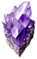 ai gerado mineral ametista roxa cor png