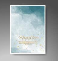 Cards with watercolor background. Design for your cover, date, postcard, banner, logo. vector