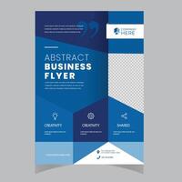 Corporate business flyer design and digital marketing agency brochure cover template with photo Free Vector