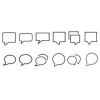 Message icon vector set. Chat illustration sign collection. Forum symbol. Communication logo.