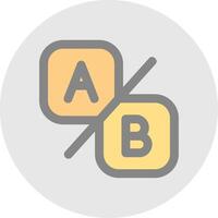 Compare ab Line Filled Light Circle Icon vector