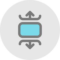 Carousel vertical Line Filled Light Circle Icon vector