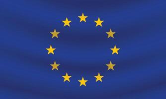 Flat Illustration of the European Union flag. EU flag design. vector