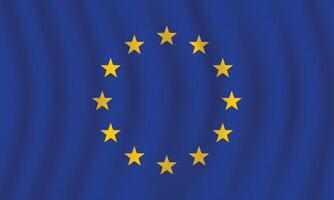 Flat Illustration of the European Union flag. EU flag design. vector