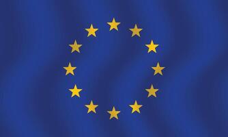 plano ilustración de el europeo Unión bandera. UE bandera diseño. vector