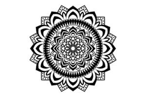 Mandala design, Floral circular mandala design, black and white background with mandala design vector