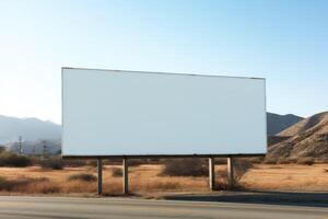AI generated Empty large billboard advertising banner mockup image photo