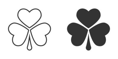 Shamrock icon isolated on a white background. Vector illustration.