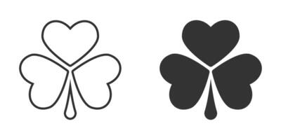 Shamrock icon isolated on a white background. Vector illustration.