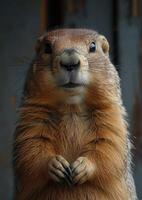 AI generated A close up of a groundhog photo