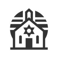Synagogue icon isolated on a white background. vector