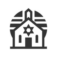 Synagogue icon isolated on a white background. vector