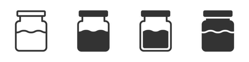 Jam jar icon. Vector illustration.