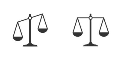 Law scales icon. Medical scales. Vector illustration.