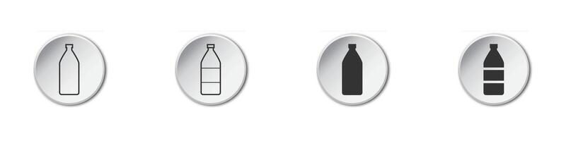 Bottle icon. Plastic bottle symbol. Flat vector illustration.