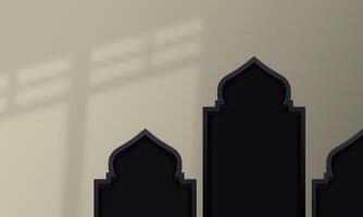 Ramadan Kareem background with mosque silhouette card template eps 10. Vector Illustration.