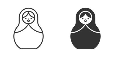 Matryoshka icon. Simple vector design.