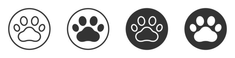 Pet footprints icon. Paw prints. Vector illustration.