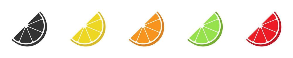 Half of citrus. Simple design. Vector illustration.