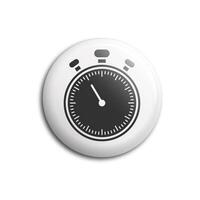 Stopwatch timer icon. Flat vector illustration.